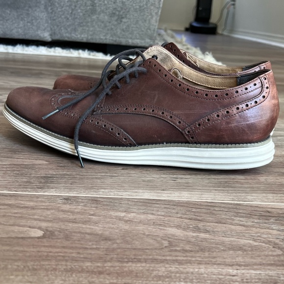 Cole Haan Grand.OS brown leather Oxfords size 13 - Picture 4 of 12
